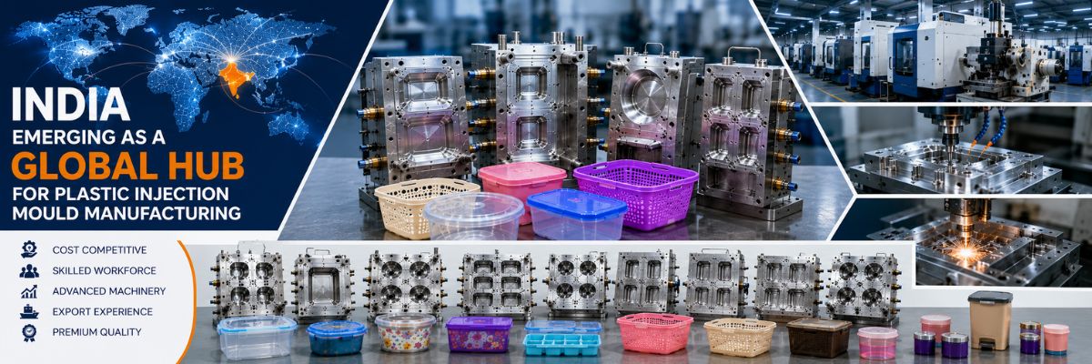 Plastic injection mould manufacturing facility in India with precision moulds, CNC machines, and export-quality tooling solutions.